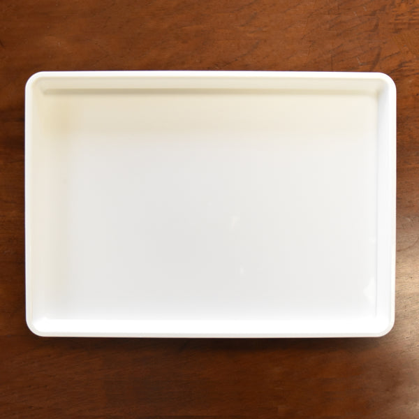 White Plastic Tray for Marbling