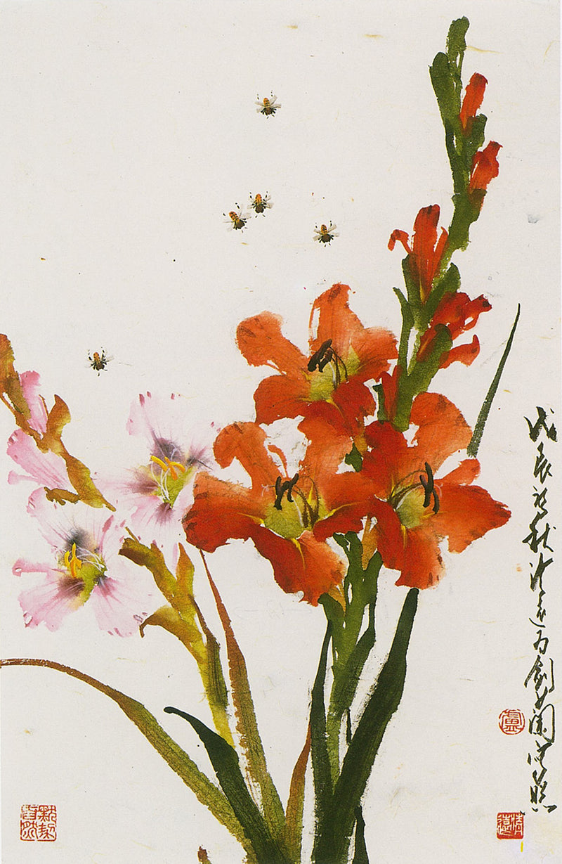 Cymbidium Orchid Painting Featured in To Paint in Ling-nan-Style (1) Theories, Flowers, Vegetables
