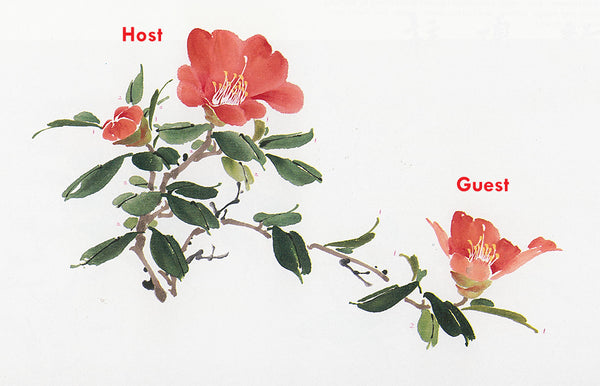 Camellia from Chinese Brush Painting an Instructional Guide Showing Host and Guest