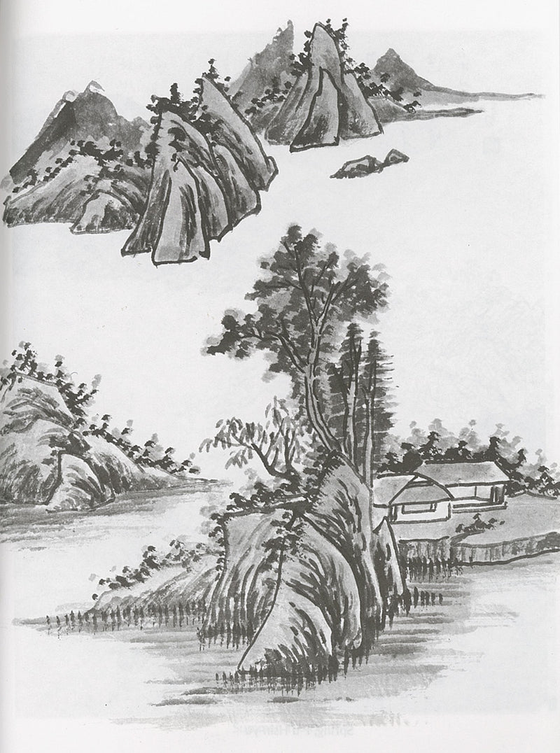 Simple Landscape Painting from the What and How of Chinese Painting by Annie Chen