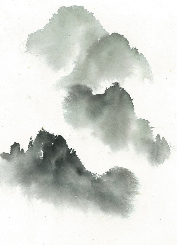 Simple Landscape Strokes on Dragon Cloud Paper