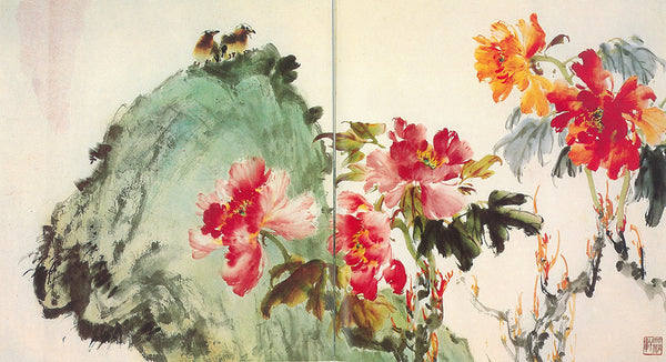 Peony in Spontaneous or 寫意 (Xieyi) Style