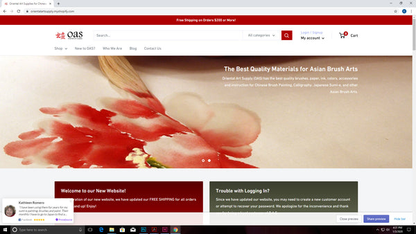 screenshot of OAS website 3.0 home page
