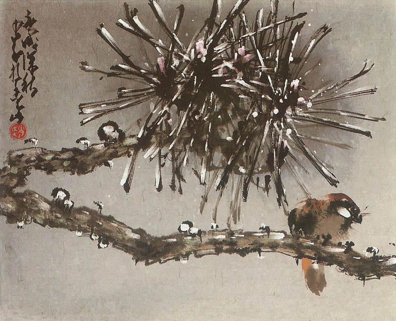 Bird in Snow Painting by Chao Shao-an