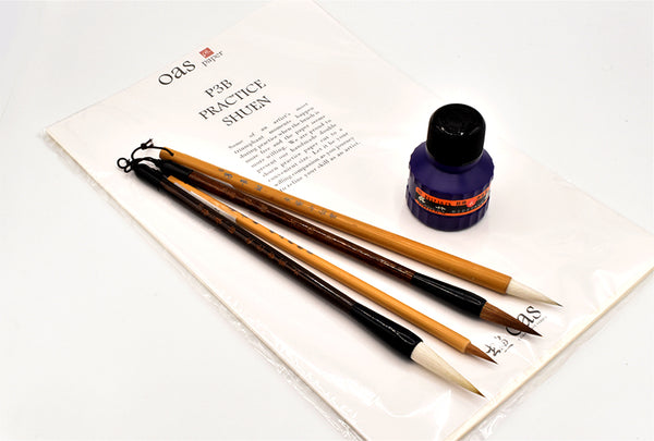 Hztyyier Chinese Calligraphy Set with Sumi Ink Brush and Rewritable Wa —  CHIMIYA