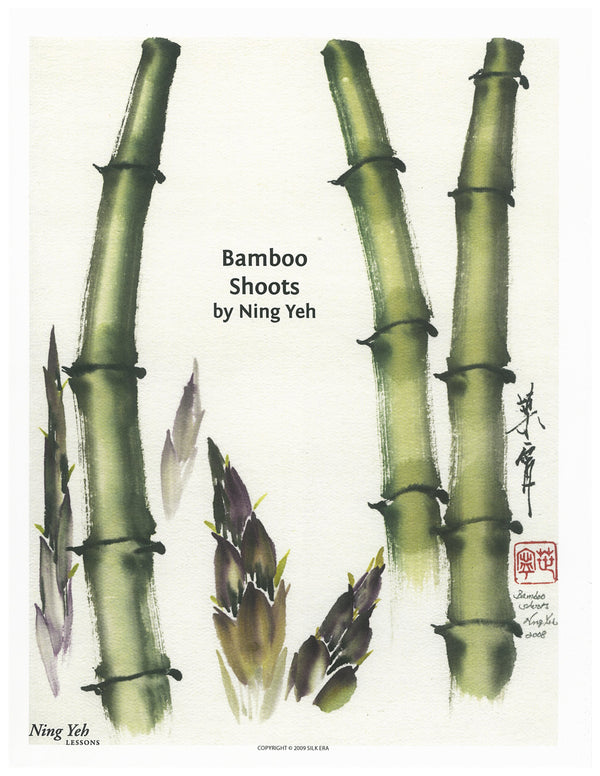 Painting Bamboo Shoots by Ning Yeh