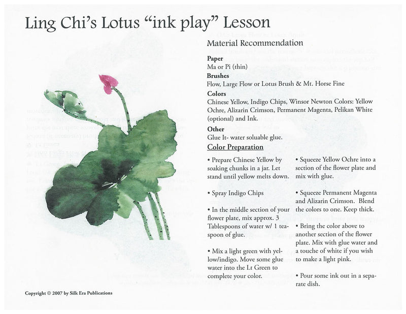 Lotus "Ink Play" Lesson by Ling Chi