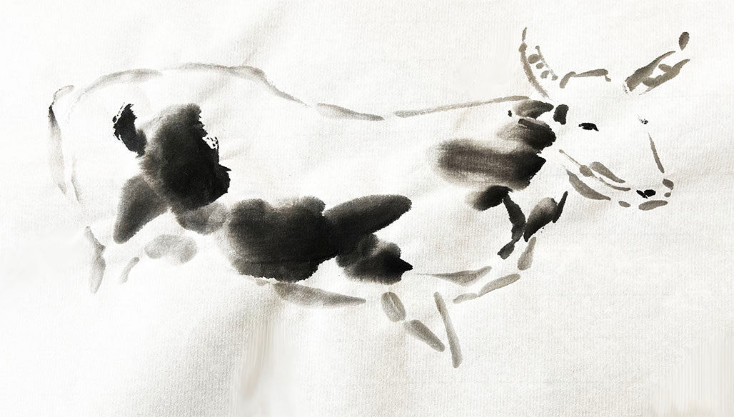 Ox Lesson in Ink