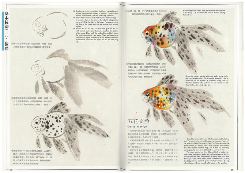 Drawing Goldfish & Golden Carp by Lin Hu-kuei