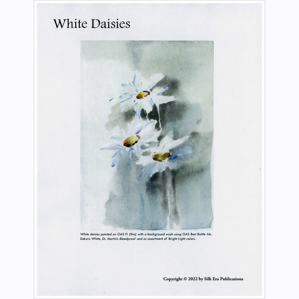 White Daisies with a Background Wash