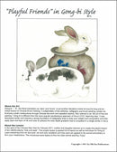 Gong Bi "Fine Line": Rabbits: Playful Friends